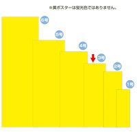 ササガワ 黄ポスター 3号大 70K 無地 11-1003 1セット(100枚入)