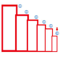 ササガワ タカ印 赤枠ポスター 1号大 無地 12-2011 100枚
