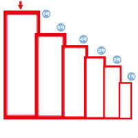 ササガワ 赤枠ポスター 6号大 無地 12-2016 1冊(100枚入)