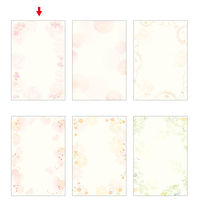 ササガワ 洋柄用紙 フラール ロージー はがきサイズ 4-1300 1セット(1袋(20枚入)×5)