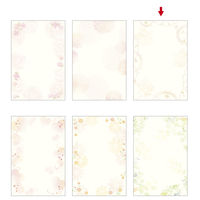 ササガワ 洋柄用紙 アンティーク はがきサイズ 4-1302 1セット(1冊(20枚)×5)