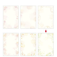 ササガワ 洋柄用紙 グリーンズ はがきサイズ 4-1305 1セット(1冊(20枚)×5)