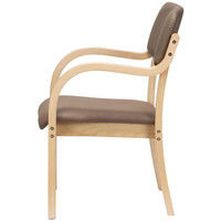 H・W 立ち座りサポートチェア ブラウン 幅540×奥行580×高さ800mm 1脚（直送品）