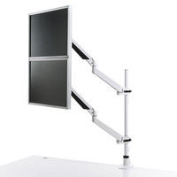 サンワサプライ 水平垂直多関節液晶モニターアーム（上下2面・白） CR-LA1303W 1台（直送品）