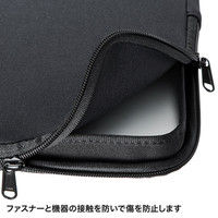 サンワサプライ MacBookプロテクトスーツ（MacBook Pro 15.4インチ対応） ブラック IN-MACPR1501BK 1個（直送品）