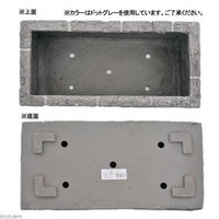 鹿沼興産 FRPレンガ調プランター 600T Rブラウン W60×D30×H25cm 183542 1個（直送品）