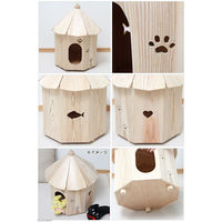 Leaf Corporation（リーフコーポレーション） 国産 大工さんの作った八角猫ハウス 室内用 木製 212544 1個（直送品）