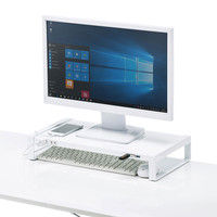 サンワサプライ 電源タップ+USBハブ付き机上ラック（W500） MR-LC204W 幅500×奥行250×高さ89mm 1台（直送品）