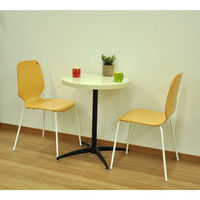 エイ・アイ・エス カフェテーブル丸 天板ホワイト×脚ブラック 直径600×高さ720mm CFK-600CIset WH/BK 1台（直送品）