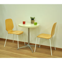 エイ・アイ・エス カフェテーブル丸 天板ホワイト×脚シルバー 直径600×高さ720mm CFK-600CIset WH/SL 1台（直送品）