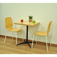 エイ・アイ・エス カフェテーブル四角 天板ナチュラル×脚ブラック 幅600×奥行600×高さ720mm CFK-600SQset NA/BK 1台（直送品）