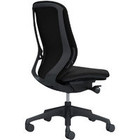 【無料引取付き】C637XR FSF1 |オカムラ シルフィー 肘なし 背クッション ハイバック ブラックボディ 樹脂脚 ブラック 1脚（直送品）
