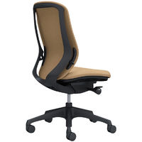 【無料引取付き】C637XR FSF7 |オカムラ シルフィー 肘なし 背クッション ハイバック ブラックボディ 樹脂脚 ベージュ 1脚（直送品）