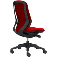 【無料引取付き】C637XR FSF9 |オカムラ シルフィー 肘なし 背クッション ハイバック ブラックボディ 樹脂脚 レッド 1脚（直送品）