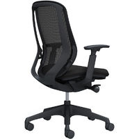 【無料引取付き】C685XR FMP1 |オカムラ シルフィー 可動肘 背メッシュ ハイバック ブラックボディ 樹脂脚 ブラック 1脚（直送品）