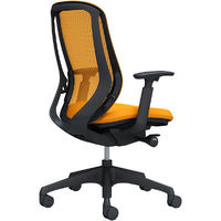 【無料引取付き】C685XR FMR8 |オカムラ シルフィー 可動肘 背メッシュ ハイバック ブラックボディ 樹脂脚 オレンジ 1脚（直送品）