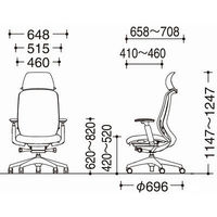 【無料引取付き】C68CXW FSF5 |オカムラ シルフィー エクストラハイバック 樹脂脚 背クッション 可動肘付 ライムグリーン 1脚（直送品）
