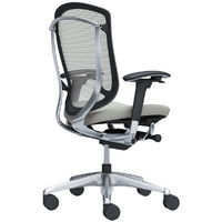 【無料引取付き】CC83BR FPC3|オカムラ コンテッサセコンダ 可動肘 座クッション ポリッシュ ブラックボディ ライトグレー 1脚（直送品）