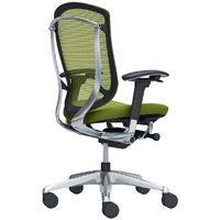 【無料引取付き】CC83BR FPC5|オカムラ コンテッサセコンダ 可動肘 座クッション ポリッシュ ブラックボディ グリーン 1脚（直送品）