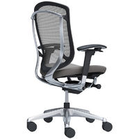 【無料引取付き】CC83BR FPD2|オカムラ コンテッサ2 可動肘 座クッション ポリッシュ ブラックボディ ミディアムグレー 1脚（直送品）