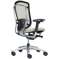 【無料引取付き】CC83BS FPC2|オカムラ コンテッサセコンダ 可動肘 座クッション ポリッシュ ブラックボディ ランバー付 ホワイト 1脚（直送品）