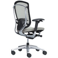 【無料引取付き】CC83BS FPC3|オカムラ コンテッサセコンダ 可動肘 座クッション ポリッシュ ブラックボディ ランバー付 ライトグレー 1脚（直送品）