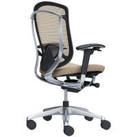 【無料引取付き】CC83BS FPC7|オカムラ コンテッサセコンダ 可動肘 座クッション ポリッシュ ブラックボディ ランバー付ベージュ 1脚（直送品）