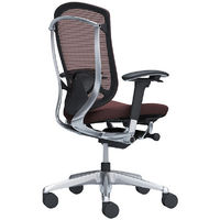 【無料引取付き】CC83BS FPC8|オカムラ コンテッサセコンダ 可動肘 座クッション ポリッシュ ブラックボディ ランバー付ダークブラウン 1脚（直送品）