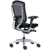 【無料引取付き】CC83GR FPC1|オカムラ コンテッサセコンダ 可動肘 座クッション シルバーフレーム ブラックボディ ブラック 1脚（直送品）