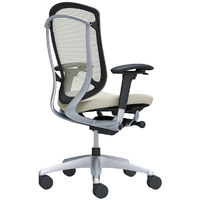 【無料引取付き】CC83GR FPC2|オカムラ コンテッサセコンダ 可動肘 座クッション シルバーフレーム ブラックボディ ライトグレー 1脚（直送品）