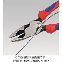 エスコ 240mm 電工ペンチ(強力・落下防止/圧着付) EA534K-13 1本（直送品）
