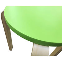 エイ・アイ・エス 木製丸椅子 組立式 グリーン LFMI-005GN 1脚（直送品）