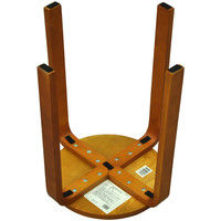 エイ・アイ・エス 木製丸椅子 組立式 ブラウン LFMI-008BR 1脚（直送品）