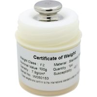 AD1603-100F2-A 校正用分銅 OIML型円筒分銅　F2級　100g　一般校正証明書付　1台 エー・アンド・デイ（直送品）