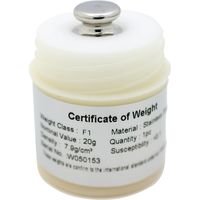 AD1603-20F1-A 校正用分銅 OIML型円筒分銅　F1級　20g　一般校正証明書付　1台 エー・アンド・デイ（直送品）