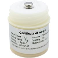 AD1603-2F2-J 校正用分銅 OIML型円筒分銅　F2級　2g　JCSS校正証明書付　1台 エー・アンド・デイ（直送品）