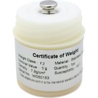 AD1603-5F2-J 校正用分銅 OIML型円筒分銅　F2級　5g　JCSS校正証明書付　1台 エー・アンド・デイ（直送品）