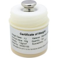 AD1603-50F2-J 校正用分銅 OIML型円筒分銅　F2級　50g　JCSS校正証明書付　1台 エー・アンド・デイ（直送品）