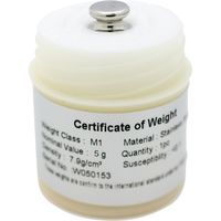 AD1603-5M1-A 校正用分銅 OIML型円筒分銅　M1級　5g　一般校正証明書付　1台 エー・アンド・デイ（直送品）