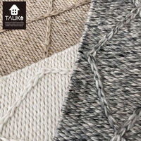 川島織物セルコン TAUKO マット ニットマット 奥行900×幅1300mm グレー 1枚（直送品）