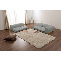 セルタン コーナーソファ 3点セット クッション付き グレー KSA-687GRY　 1セット(3点入)（直送品）