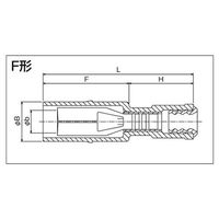 エスコ 0.75ー1.25 [差込形]ピン端子(雌/5個) EA538ME-2B 1セット(75個:5個×15パック)（直送品）