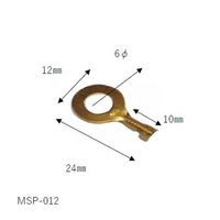 エスコ 0.50ー2.00mm2/ 6mm 丸形端子(薄型/100個) EA538RB-58 1セット(400個:100個×4袋)（直送品）