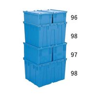 エスコ 545x345x220mm/29.6L コンテナ(青/蓋付) EA506AA-96 1個（直送品）