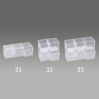 エスコ 240x 96x 83mm 小物ケース(3列1段/スチロール製) EA508FD-31 1セット(5個)（直送品）