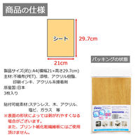 エイ・アイ・エス 抗菌・抗ウイルスシート 漆喰宣言 A4サイズ(21x29.7cm) 3枚入 SSN-003 NA（直送品）