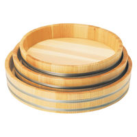 ヤマコー 椹 浅型盛桶(ステンレス・溝切加工付) 8寸 04420 1個（直送品）