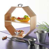 ヤマコー ひのき・曲げ八角手提料理棚 27157 1個（直送品）