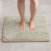 株式会社藤栄 もふ バスマット 正方形 60×60cm ラムネ MF-107 4545229162635 1枚（直送品）