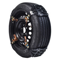 万方商事 簡単取付タイヤチェーン ブラック a3608020 1セット(2本分入)（直送品）